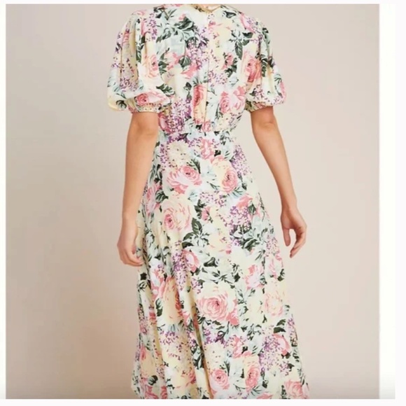 Faithfull Venissa Floral Flower Boho Peasant Cottage Hippie Chic Midi Dress - Picture 3 of 10
